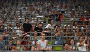 17 August 2022; Spectators react as they watch the Men's 110m hurdles semi final during day 7 of the European Championships 2022 at the Olympiastadion in Munich, Germany. Photo by David Fitzgerald/Sportsfile