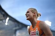 17 August 2022; Anouk Vetter of Netherlands during a break in the Women's Heptathlon Shot Putt during day 7 of the European Championships 2022 at the Olympiastadion in Munich, Germany. Photo by David Fitzgerald/Sportsfile