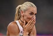17 August 2022; Ivona Dadic of Austria after competing in the 200m event of the women's heptathlon during day 7 of the European Championships 2022 at the Olympiastadion in Munich, Germany. Photo by David Fitzgerald/Sportsfile