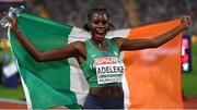 17 August 2022; Rhasidat Adeleke of Ireland after finishing fifth in the women's 400m final with a new national record of 50.53 during day 7 of the European Championships 2022 at the Olympiastadion in Munich, Germany. Photo by David Fitzgerald/Sportsfile