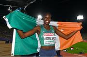 17 August 2022; Rhasidat Adeleke of Ireland after finishing fifth in the women's 400m final with a new national record of 50.53 during day 7 of the European Championships 2022 at the Olympiastadion in Munich, Germany. Photo by Ben McShane/Sportsfile