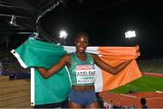 17 August 2022; Rhasidat Adeleke of Ireland after finishing fifth in the women's 400m final with a new national record of 50.53 during day 7 of the European Championships 2022 at the Olympiastadion in Munich, Germany. Photo by Ben McShane/Sportsfile