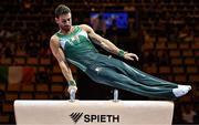 18 August 2022; Daniel Fox of Ireland competes in the Men's Pommel Horse during day 8 of the European Championships 2022 at the Olympiahalle in Munich, Germany. Photo by Ben McShane/Sportsfile