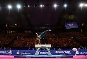 18 August 2022; Ewan McAteer of Ireland competes in the Men's Pommel Horse during day 8 of the European Championships 2022 at the Olympiahalle in Munich, Germany. Photo by Ben McShane/Sportsfile