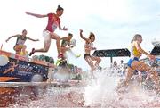 18 August 2022; Runners including Michele Finn of Ireland, left, competing in the Women's 3000m Steeplechase heat during day 8 of the European Championships 2022 at the Olympiastadion in Munich, Germany. Photo by David Fitzgerald/Sportsfile