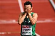 18 August 2022; John Fitzsimons of Ireland reacts after competing in the 800m heats during day 8 of the European Championships 2022 at the Olympiastadion in Munich, Germany. Photo by David Fitzgerald/Sportsfile