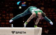 18 August 2022; Rhys McClenaghan of Ireland competes in the Men's Pommel Horse during day 8 of the European Championships 2022 at the Olympiahalle in Munich, Germany. Photo by Ben McShane/Sportsfile