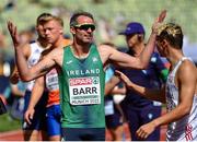 18 August 2022; Thomas Barr of Ireland reacts after his 400m hurdles semi-final during day 8 of the European Championships 2022 at the Olympiastadion in Munich, Germany. Photo by David Fitzgerald/Sportsfile