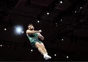 18 August 2022; Dominick Cunningham of Ireland competes in the Vault during day 8 of the European Championships 2022 at the Olympiahalle in Munich, Germany. Photo by Ben McShane/Sportsfile