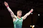 18 August 2022; Ewan McAteer of Ireland after competing in the Vault during day 8 of the European Championships 2022 at the Olympiahalle in Munich, Germany. Photo by Ben McShane/Sportsfile