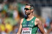 18 August 2022; Thomas Barr of Ireland reacts after his 400m hurdles semi final during day 8 of the European Championships 2022 at the Olympiastadion in Munich, Germany. Photo by David Fitzgerald/Sportsfile