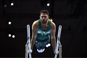 18 August 2022; Dominick Cunningham of Ireland competes in the Parallel Bars during day 8 of the European Championships 2022 at the Olympiahalle in Munich, Germany. Photo by Ben McShane/Sportsfile