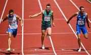 18 August 2022; Marcus Lawlor of Ireland, centre, competing in the Men's 200m heats during day 8 of the European Championships 2022 at the Olympiastadion in Munich, Germany. Photo by David Fitzgerald/Sportsfile