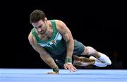 18 August 2022; Daniel Fox of Ireland competes in the Floor Exercise during day 8 of the European Championships 2022 at the Olympiahalle in Munich, Germany. Photo by Ben McShane/Sportsfile