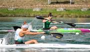 18 August 2022; Jenny Egan-Simmons of Ireland competing in the Women's Kayak Single 500m heat day 8 of the European Championships 2022 at the Olympic Regatta Centre in Munich, Germany. Photo by Sportsfile Photo by Sportsfile