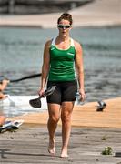 18 August 2022; Jenny Egan-Simmons of Ireland after competing in the Women's Kayak Single 500m heat day 8 of the European Championships 2022 at the Olympic Regatta Centre in Munich, Germany. Photo by Sportsfile Photo by Sportsfile