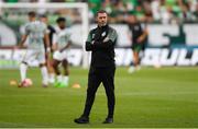 18 August 2022; Shamrock Rovers manager Stephen Bradley before the UEFA Europa League play-off first leg between Ferencváros and Shamrock Rovers at Groupama Aréna in Budapest, Hungary. Photo by Alex Nicodim/Sportsfile