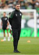 18 August 2022; Shamrock Rovers manager Stephen Bradley before the UEFA Europa League play-off first leg between Ferencváros and Shamrock Rovers at Groupama Aréna in Budapest, Hungary. Photo by Alex Nicodim/Sportsfile