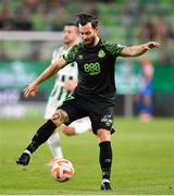 18 August 2022; Richie Towell of Shamrock Rovers during the UEFA Europa League play-off first leg between Ferencváros and Shamrock Rovers at Groupama Aréna in Budapest, Hungary. Photo by Alex Nicodim/Sportsfile