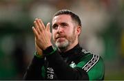 18 August 2022; Shamrock Rovers manager Stephen Bradley after the UEFA Europa League play-off first leg between Ferencváros and Shamrock Rovers at Groupama Aréna in Budapest, Hungary. Photo by Alex Nicodim/Sportsfile
