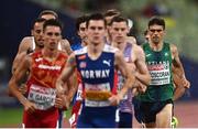 18 August 2022; Andrew Coscoran of Ireland, right, competes in the Men's 1500m Final during day 8 of the European Championships 2022 at the Olympiastadion in Munich, Germany. Photo by David Fitzgerald/Sportsfile