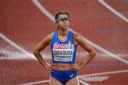 18 August 2022; Irene Siragusa of Italy reacts after failing to qualify after heat three of the Women's 200m semi-final during day 8 of the European Championships 2022 at the Olympiastadion in Munich, Germany. Photo by Ben McShane/Sportsfile