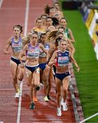 18 August 2022; A general view if the field during the Women's 5000m Final during day 8 of the European Championships 2022 at the Olympiastadion in Munich, Germany. Photo by Ben McShane/Sportsfile