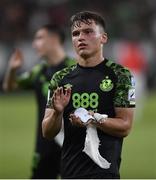 18 August 2022; Justin Ferizaj of Shamrock Rovers after the UEFA Europa League play-off first leg between Ferencváros and Shamrock Rovers at Groupama Aréna in Budapest, Hungary. Photo by Alex Nicodim/Sportsfile