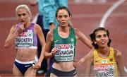 18 August 2022; Roisin Flanagan of Ireland, centre, after the Women's 5000m Final during day 8 of the European Championships 2022 at the Olympiastadion in Munich, Germany. Photo by Ben McShane/Sportsfile