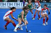 18 August 2022; Sarah Torrans of Ireland in action against Marlena Rybacha of Poland during the Women’s 2022 EuroHockey Championship Qualifier match between Ireland and Poland at Sport Ireland Campus in Dublin. Photo by Oliver McVeigh/Sportsfile