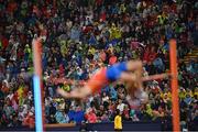 18 August 2022; Spectators look on during the Men's High Jump Final during day 8 of the European Championships 2022 at the Olympiastadion in Munich, Germany. Photo by David Fitzgerald/Sportsfile