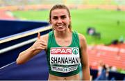 19 August 2022; Louise Shanahan of Ireland after finishing 3rd to qualify for the Women's 800m Final during day 9 of the European Championships 2022 at the Olympiastadion in Munich, Germany. Photo by Ben McShane/Sportsfile