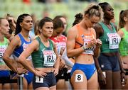 19 August 2022; Phil Healy of Ireland before competing in the Women's 4x400m Relay heats during day 9 of the European Championships 2022 at the Olympiastadion in Munich, Germany. Photo by Ben McShane/Sportsfile