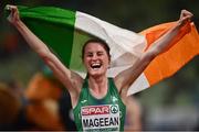 19 August 2022; Ciara Mageean of Ireland celebrates after finishing second in the Women's 1500m Final during day 9 of the European Championships 2022 at the Olympiastadion in Munich, Germany. Photo by David Fitzgerald/Sportsfile