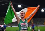 19 August 2022; Ciara Mageean of Ireland celebrates after finishing second in the Women's 1500m Final during day 9 of the European Championships 2022 at the Olympiastadion in Munich, Germany. Photo by David Fitzgerald/Sportsfile