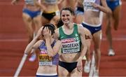 19 August 2022; Ciara Mageean of Ireland celebrates after finishing second in the Women's 1500m Final during day 9 of the European Championships 2022 at the Olympiastadion in Munich, Germany. Photo by Ben McShane/Sportsfile