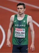 19 August 2022; Mark English of Ireland before Heat 2 of the Men's 800m Semi Final during day 9 of the European Championships 2022 at the Olympiastadion in Munich, Germany. Photo by Ben McShane/Sportsfile