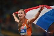19 August 2022; Femke Bol of Netherlands celebrates after winning Women's 400m Hurdles Final during day 9 of the European Championships 2022 at the Olympiastadion in Munich, Germany. Photo by David Fitzgerald/Sportsfile