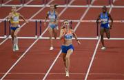 19 August 2022; Femke Bol of Netherlands on her way to winning Women's 400m Hurdles Final during day 9 of the European Championships 2022 at the Olympiastadion in Munich, Germany. Photo by Ben McShane/Sportsfile