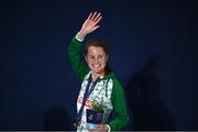 19 August 2022; Ciara Mageean of Ireland celebrates with her silver medal after finishing second in the Women's 1500m Final during day 9 of the European Championships 2022 at the Olympiastadion in Munich, Germany. Photo by David Fitzgerald/Sportsfile