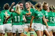 20 August 2022; Aoife Doyle of Ireland, 11, is congratulated by teammates after scoring their side's second during the Women's Rugby Summer Tour match between Japan and Ireland at Ecopa Stadium in Shizouka, Japan. Photo by Sportsfile