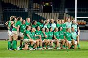 20 August 2022; The Ireland squad celebrate after the Women's Rugby Summer Tour match between Japan and Ireland at Ecopa Stadium in Shizouka, Japan. Photo by Sportsfile