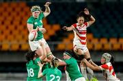 20 August 2022; Sam Monaghan of Ireland wins a lineout during the Women's Rugby Summer Tour match between Japan and Ireland at Ecopa Stadium in Shizouka, Japan. Photo by Sportsfile