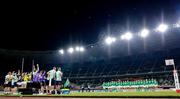 20 August 2022; The Ireland team and management stand for the national anthems before the Women's Rugby Summer Tour match between Japan and Ireland at Ecopa Stadium in Shizouka, Japan. Photo by Sportsfile