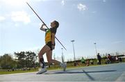 20 August 2022; Ella Sherlock of Pearse Brothers AC, Dublin, competing in the F57 javelin event during the IWA Sport Para Athletics South East Games at RSC in Waterford. Photo by Eóin Noonan/Sportsfile