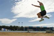 20 August 2022; Jordan Lee of Ireland competing in the T47 Long Jump during the IWA Sport Para Athletics South East Games at RSC in Waterford. Photo by Eóin Noonan/Sportsfile