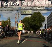 20 August 2022; Shona Heaslip of An Riocht AC, Kerry, who was the first woman to cross the finish line during the Kia Race Series Cork 10 mile at Cork City in Cork. Photo by Eóin Noonan/Sportsfile