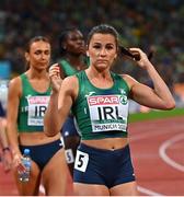 20 August 2022; Phil Healy of Ireland before the Women's 4x400m Relay Final during day 10 of the European Championships 2022 at the Olympiastadion in Munich, Germany. Photo by Ben McShane/Sportsfile