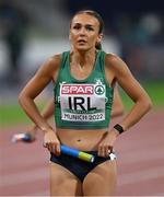 20 August 2022; Sharlene Mawdsley of Ireland after the Women's 4x400m Relay Final during day 10 of the European Championships 2022 at the Olympiastadion in Munich, Germany. Photo by Ben McShane/Sportsfile