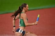 20 August 2022; Sharlene Mawdsley of Ireland competes in the Women's 4x400m Relay Final during day 10 of the European Championships 2022 at the Olympiastadion in Munich, Germany. Photo by David Fitzgerald/Sportsfile